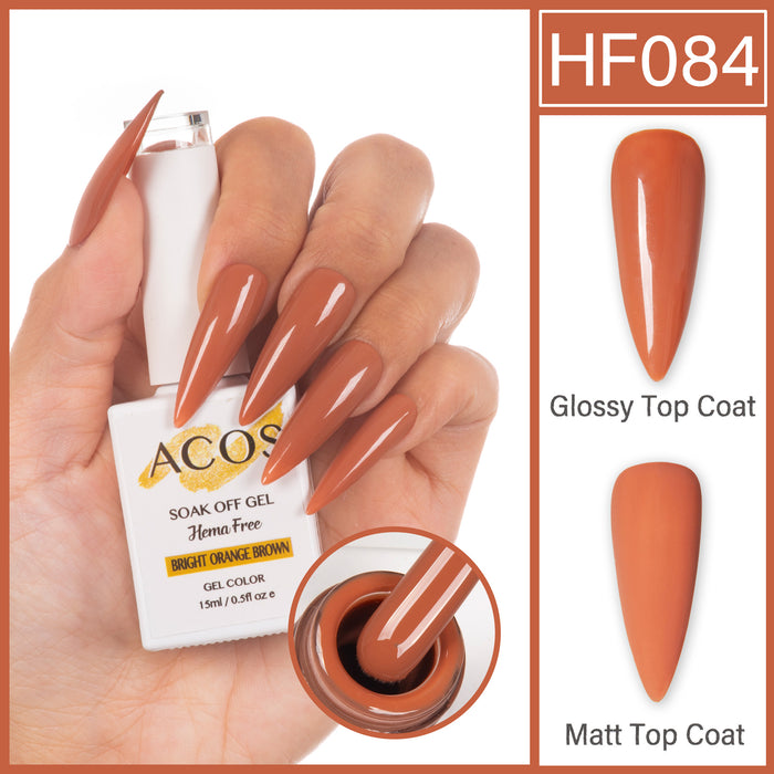 ACOS Hema Free Gel Colour BRIGHT ORANGE BROWN (084) - Lashmer