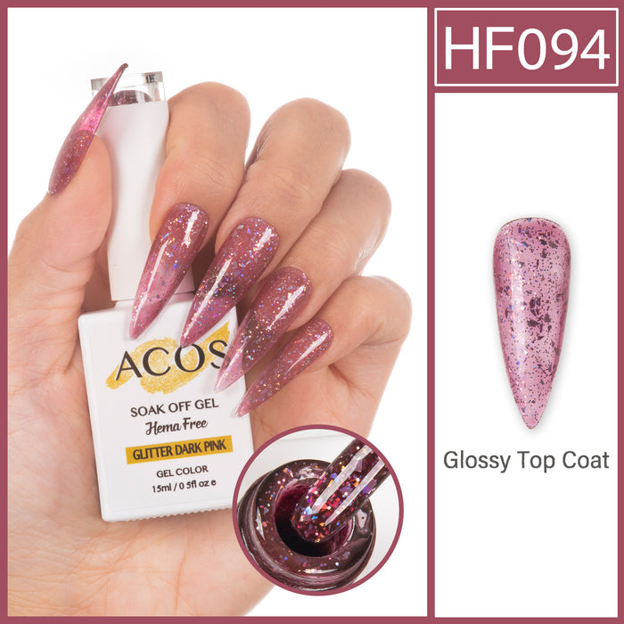 ACOS Hema Free Gel Colour GLITTER DARK PINK (094) - Lashmer