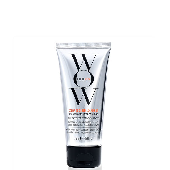 Color Wow Travel Colour Security Shampoo 75ml bottle, hair care product for color protection and gentle cleansing.