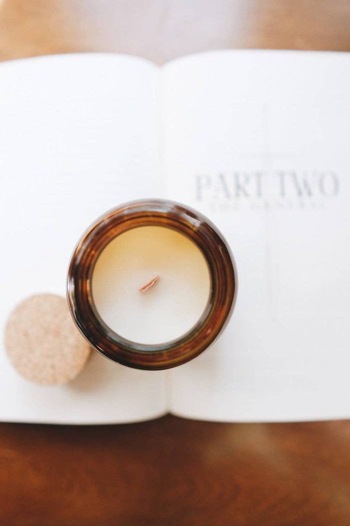 Fablewood Goods - The General | 8oz Apothecary Organic Soy | Wood Wick Candle