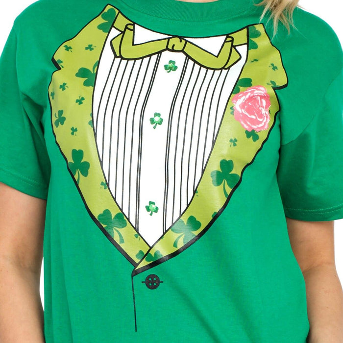Irish Tuxedo St. Patrick's Day Rhinestones T-shirt-tvso