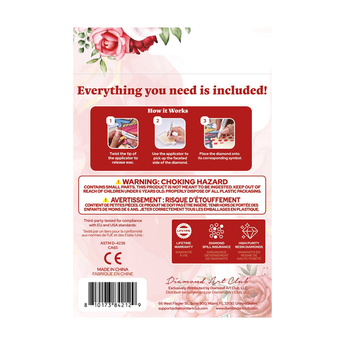 Keychain - Enchanted Rose - Diamond Art Club DIY Kit