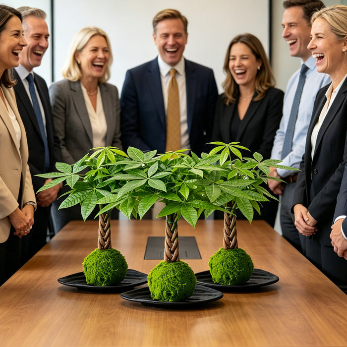 Money Tree Kokedama Gift for Business Events, Community Gifts