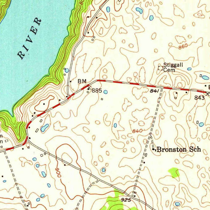 Old Map of Lake Cumberland, Kentucky by USGS, 1953 – Jamestown, Russell Springs & Cumberland River