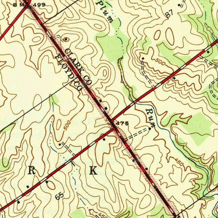 Old Map of Louisville, Kentucky by USGS, 1946 – New Albany, Ohio River & Falls of the Ohio
