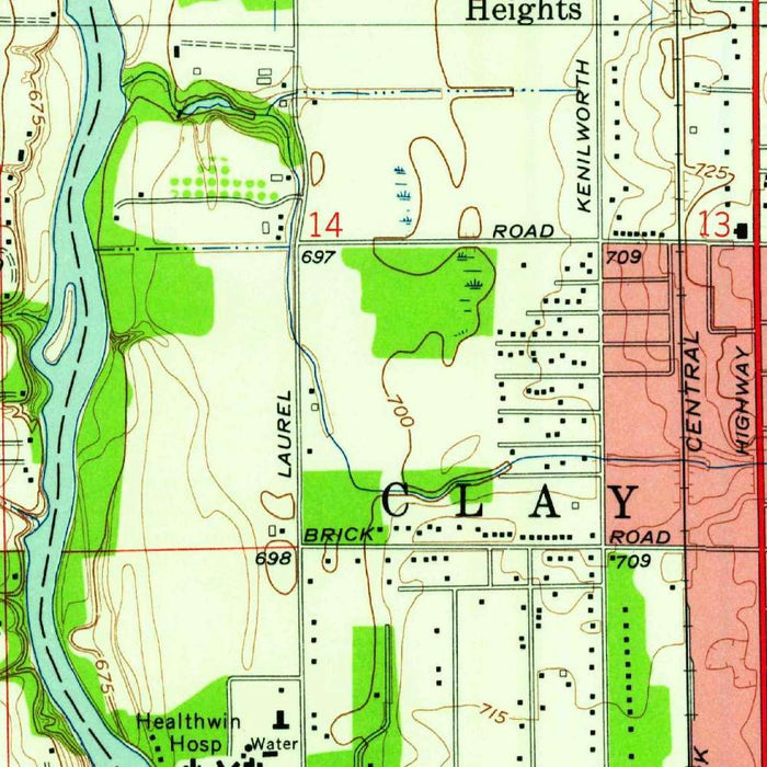 Old Map of South Bend, Indiana, 1958 by USGS – Mishawaka, University of Notre Dame & St. Joseph River