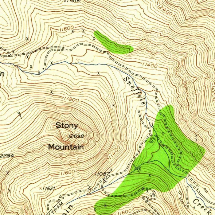 Old Map of Telluride, Colorado, 1955 by USGS – San Juan Mountains & Bridal Veil Falls