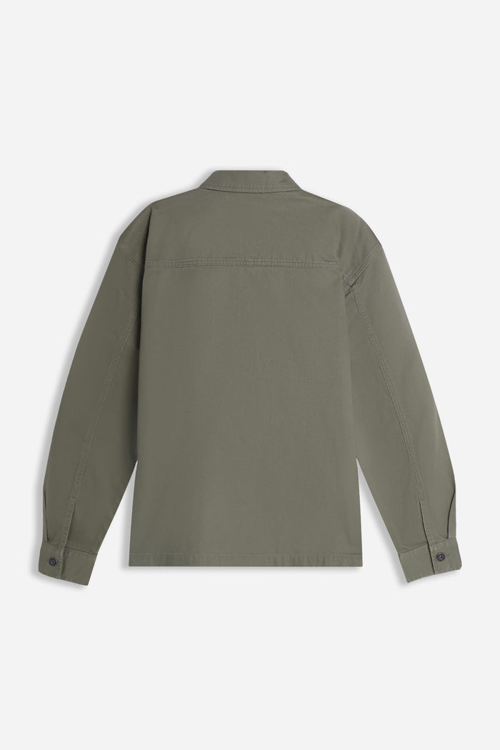 OVERSHIRT IN COTONE DOPPIA TASCA FRONTALE VERDE MILITARE
