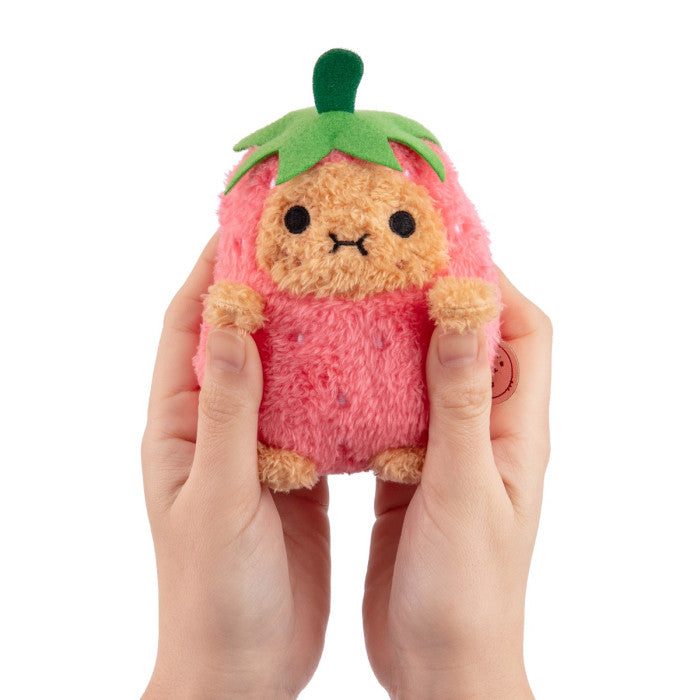 Strawberry Ricespud Mini Sitting Plush Toy - Lifestyle Cut