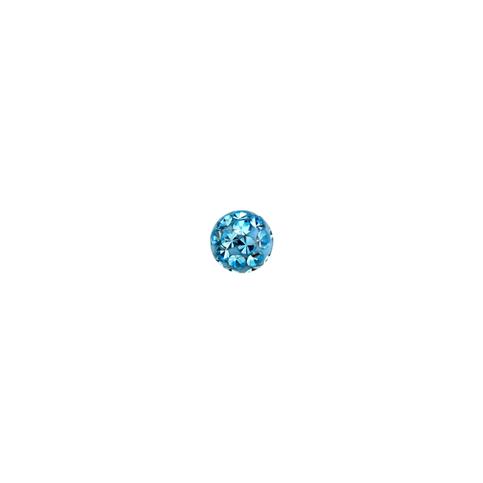14g 5mm Aquamarine Ferido Externally Threaded Ball 5mm / Aquamarine / Acrylic