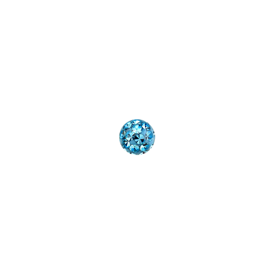14g 5mm Aquamarine Ferido Externally Threaded Ball 5mm / Aquamarine / Acrylic