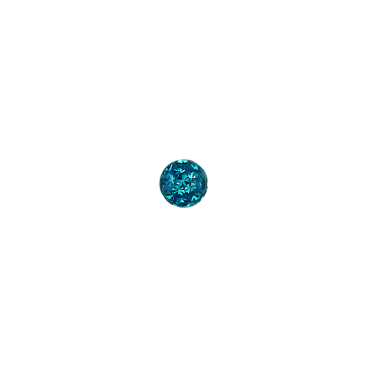 14g 5mm Blue Zircon Ferido Externally Threaded Ball 5mm / Blue Zircon / Acrylic