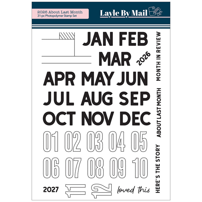 2026 About Last Month Add-On - 5x7 Stamp Set