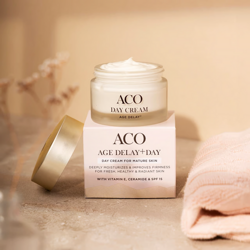 3 × ACO Face Age Delay+ Day Cream 50ml (1.69 fl oz) – Anti-Ageing Daily Moisturizer for Mature Skin