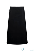 WorkCraft CA008 3QTR Length Apron with Pocket and Fold over in Black front product image
