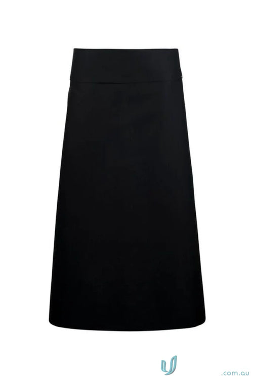 WorkCraft CA008 3QTR Length Apron with Pocket and Fold over in Black front product image