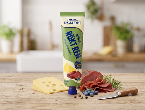 4 x Fjällbrynt Mjukost Rökt Ren 250g (8.81 oz) – Swedish Creamy Cheese Spread with Smoked Reindeer