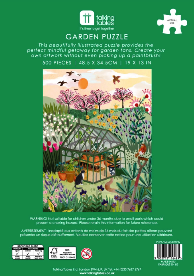500 Piece Gardening Puzzle and Poster