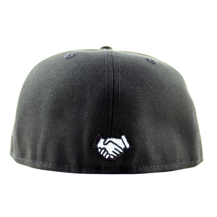 Ace of spades Card Halftime Patch New Era 59Fifty Fitted Hat (Black Gray Under Brim)
