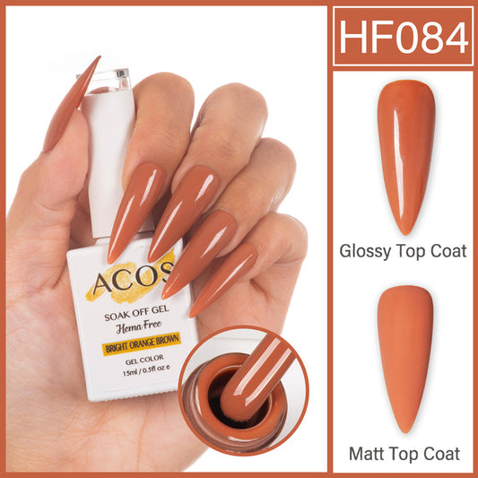 ACOS Hema Free Gel Colour BRIGHT ORANGE BROWN (084) - Lashmer