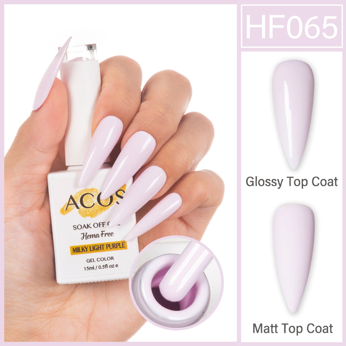 ACOS Hema Free Gel Colour MILKY LIGHT PURPLE (065) - Lashmer