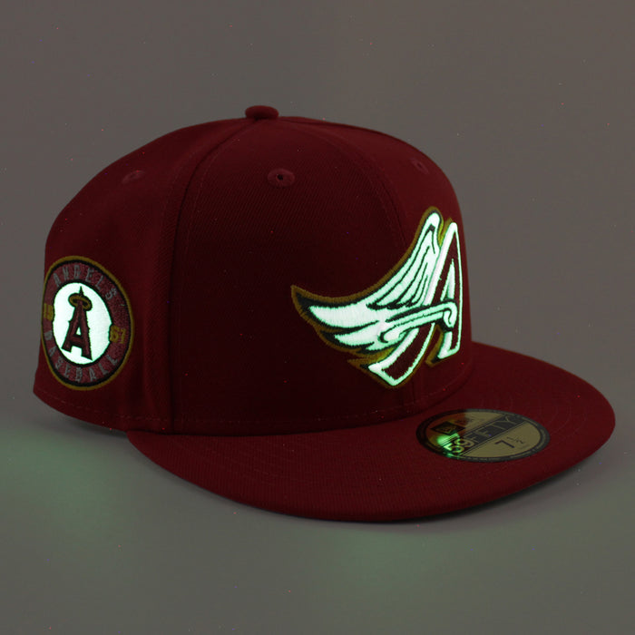Anaheim Angels 1961 Angels Baseball New Era 59Fifty Fitted Hat (Scarlet Red Gray Under Brim)