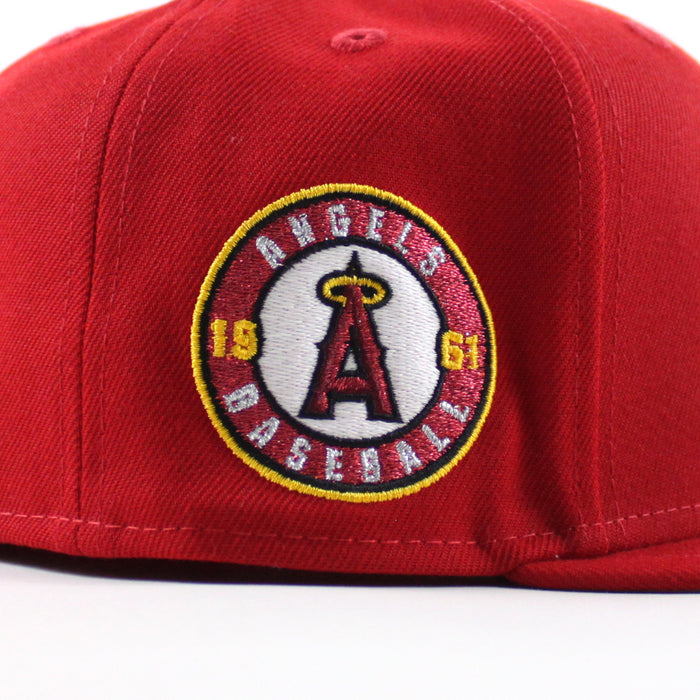 Anaheim Angels 1961 Angels Baseball New Era 59Fifty Fitted Hat (Scarlet Red Gray Under Brim)