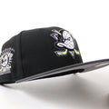 Anaheim Ducks 1993-1994 Inaugural Season New Era 59Fifty Fitted Hat (Black Dark Graphite Gray Under brim)
