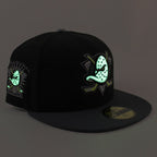 Anaheim Ducks 1993-1994 Inaugural Season New Era 59Fifty Fitted Hat (Black Dark Graphite Gray Under brim)