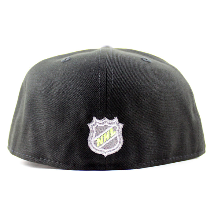 Anaheim Ducks 1993-1994 Inaugural Season New Era 59Fifty Fitted Hat (Black Dark Graphite Gray Under brim)