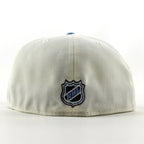 Anaheim Ducks 25 New Era 59Fifty Fitted Hat (Chrome White Black Gray Under brim)