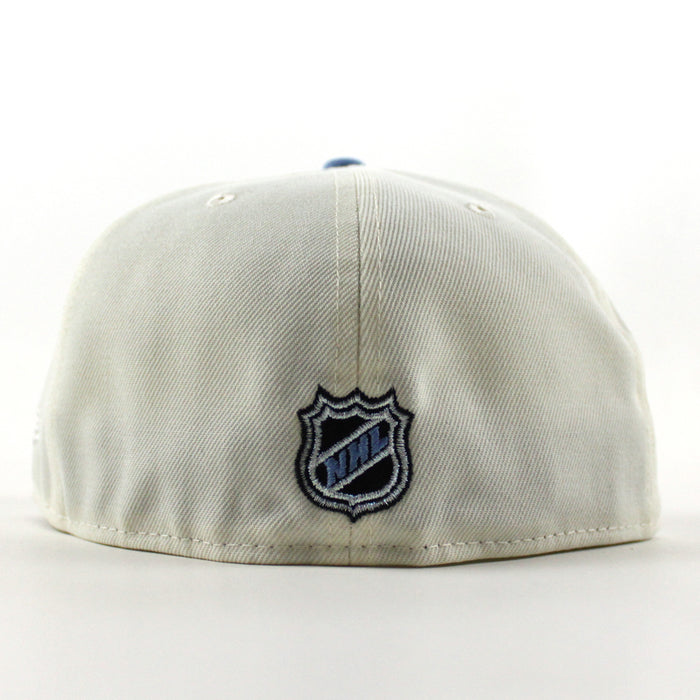 Anaheim Ducks 25 New Era 59Fifty Fitted Hat (Chrome White Black Gray Under brim)