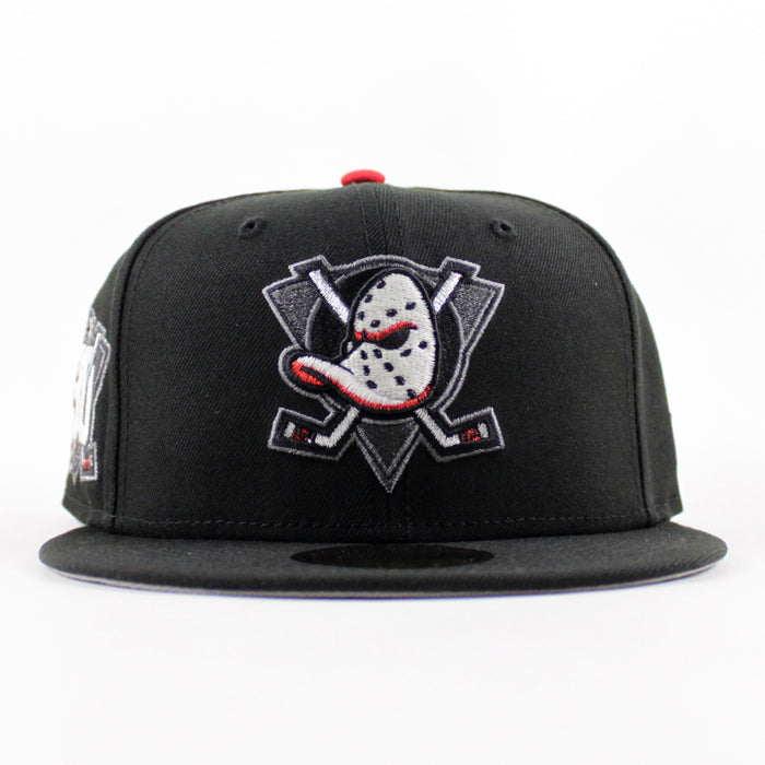 Anaheim Ducks 30th Anniversary New Era 59Fifty Fitted Hat (Black Gray Under brim)