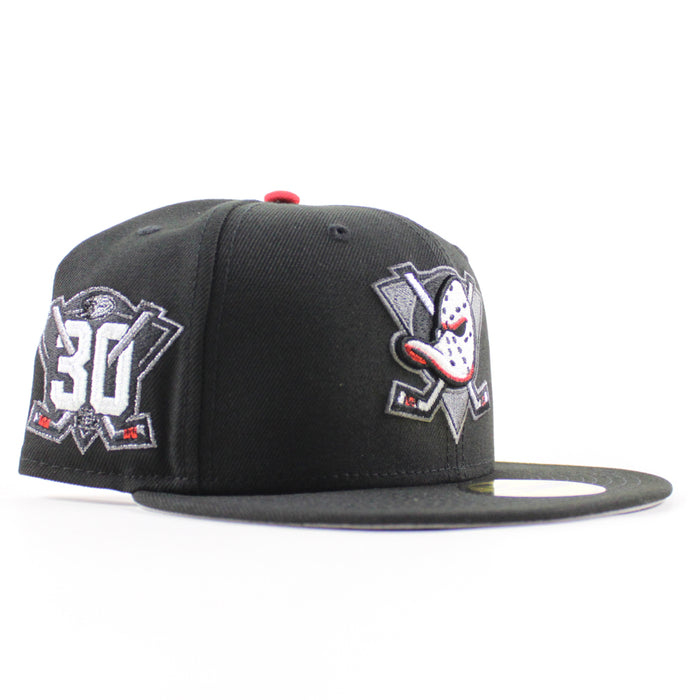 Anaheim Ducks 30th Anniversary New Era 59Fifty Fitted Hat (Black Gray Under brim)