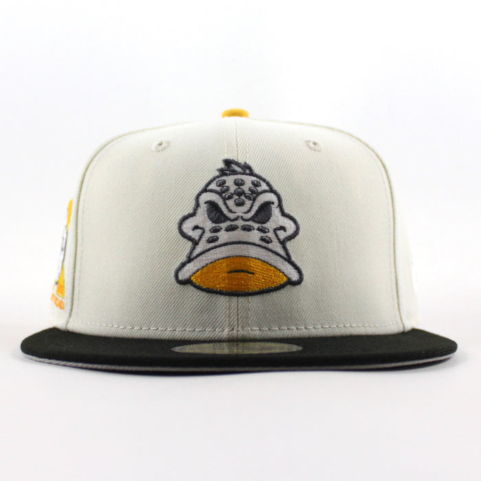Anaheim Ducks A Mighty Decade 1993 New Era 59Fifty Fitted Hat (Chrome White Black Gray Under brim)