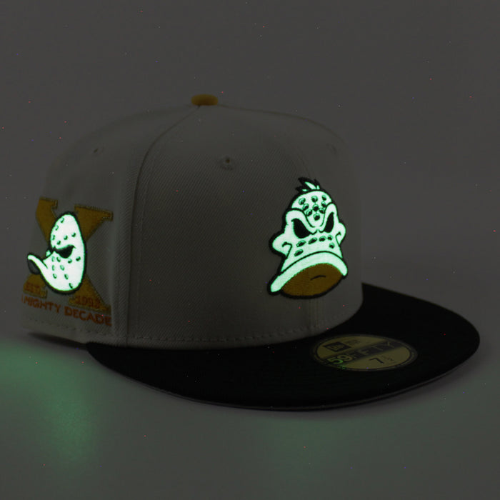 Anaheim Ducks A Mighty Decade 1993 New Era 59Fifty Fitted Hat (Chrome White Black Gray Under brim)