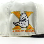 Anaheim Ducks A Mighty Decade 1993 New Era 59Fifty Fitted Hat (Chrome White Black Gray Under brim)