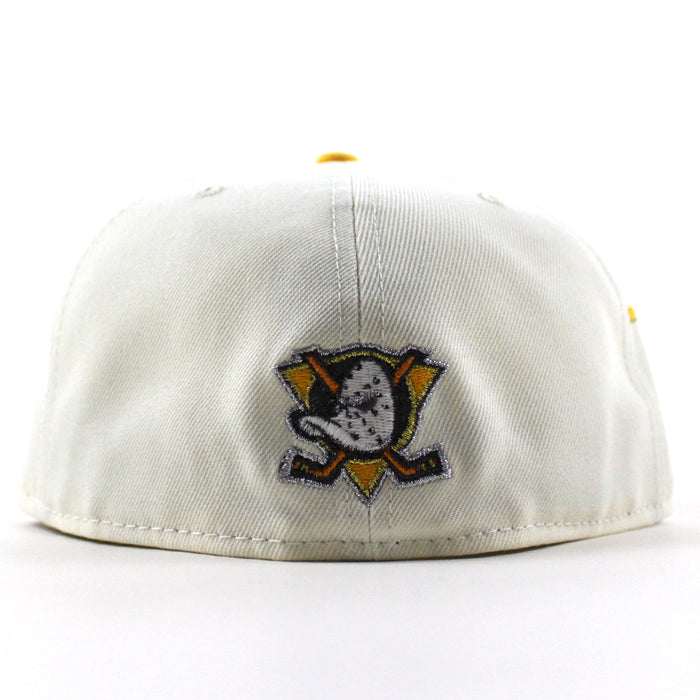 Anaheim Ducks A Mighty Decade 1993 New Era 59Fifty Fitted Hat (Chrome White Black Gray Under brim)