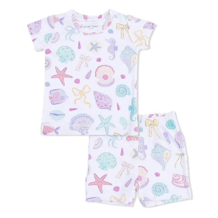 Angel Dear Loungewear Short Set in Beach Days
