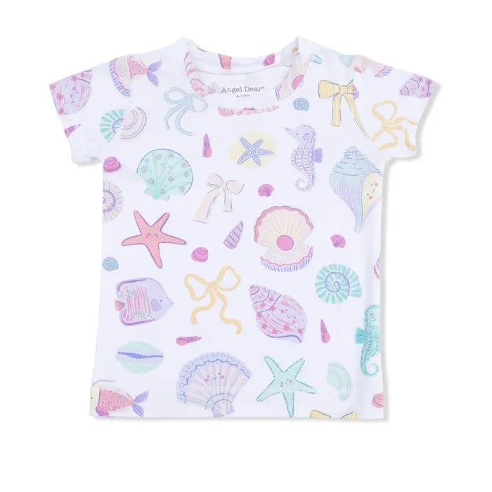 Angel Dear Loungewear Short Set in Beach Days