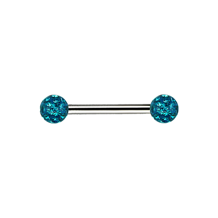 14g Titanium Ferido Jewel Bar Aquamarine 12mm / Titanium / Aquamarine Barbell