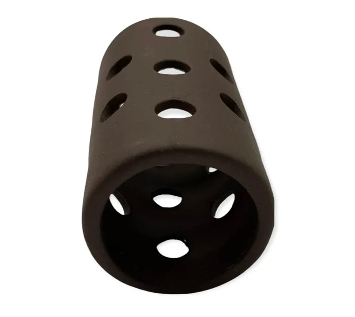 Aquarium Shrimp Cave Round — matte black perforated shrimp cave