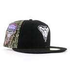 Arizona Diamondbacks 1998 Inaugural Season New Era 59Fifty Fitted Hat (Black And Real Tree Under Brim)