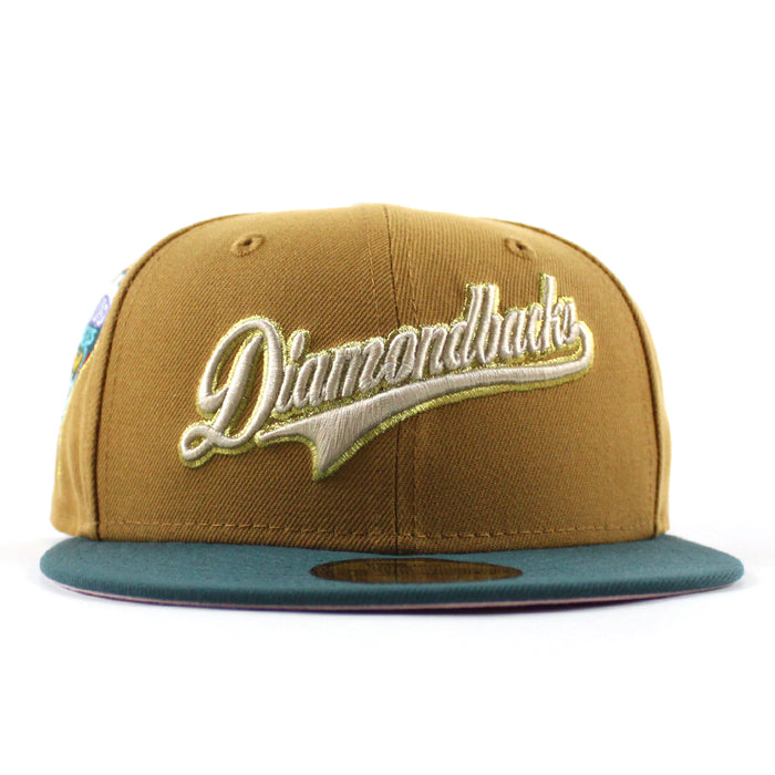 Arizona Diamondbacks 1998 Inaugural Season New Era 59Fifty Fitted Hat (Panama Pine Green Pink Under Brim)
