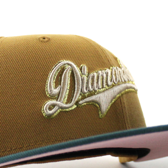 Arizona Diamondbacks 1998 Inaugural Season New Era 59Fifty Fitted Hat (Panama Pine Green Pink Under Brim)