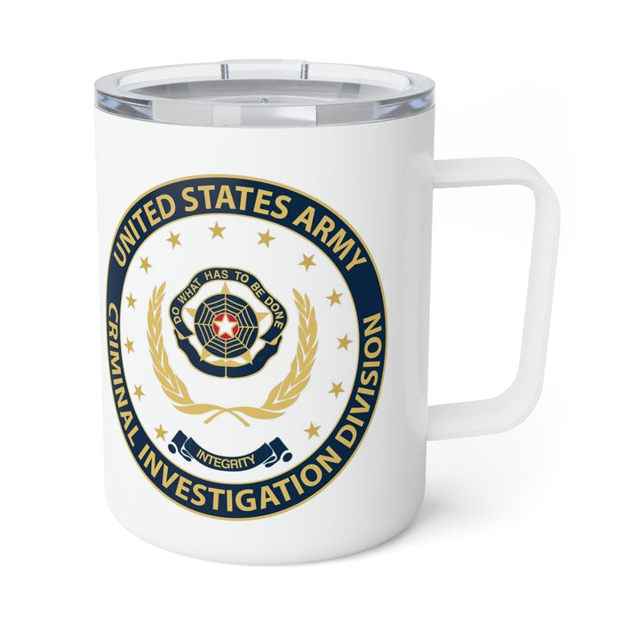 Army CID Badge and Seal - Insulated Coffee Mug, 10oz