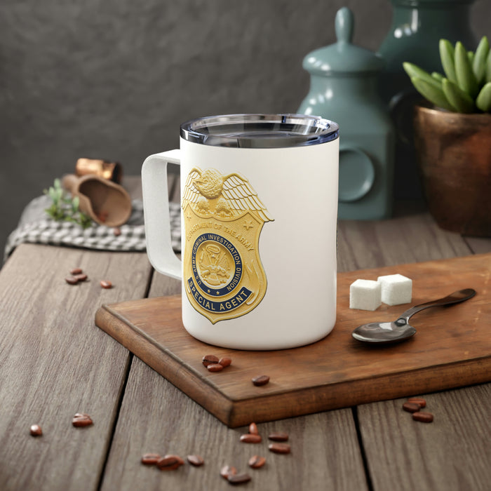 Army CID Badge and Seal - Insulated Coffee Mug, 10oz
