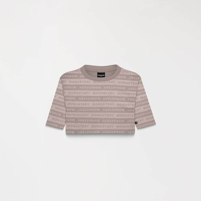ASH CROP TOP WOMEN TAUPE GRAY