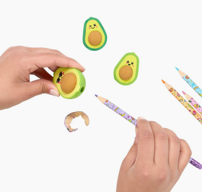 Avocado Love Eraser and Sharpener - set of 3