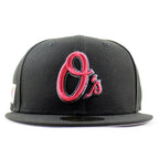 Baltimore Orioles South Korea Flag 59Fifty New Era Fitted Hat (Black Red Under Brim)